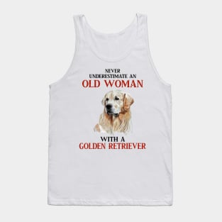 Never Underestimate an old woman tshirt funny gift t-shirt Tank Top